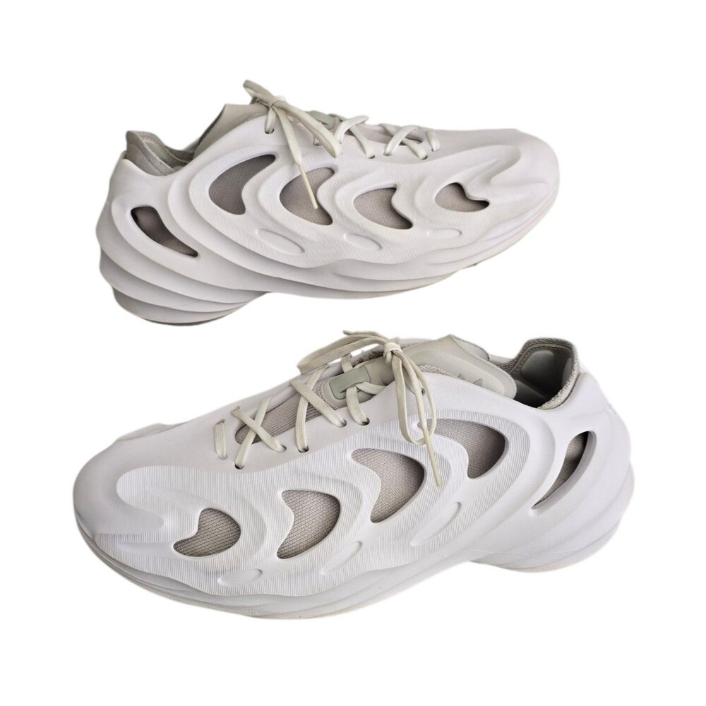 Adidas AdiFOM Q Shoes Mens Size 12 White Gray Lace Up Sneakers